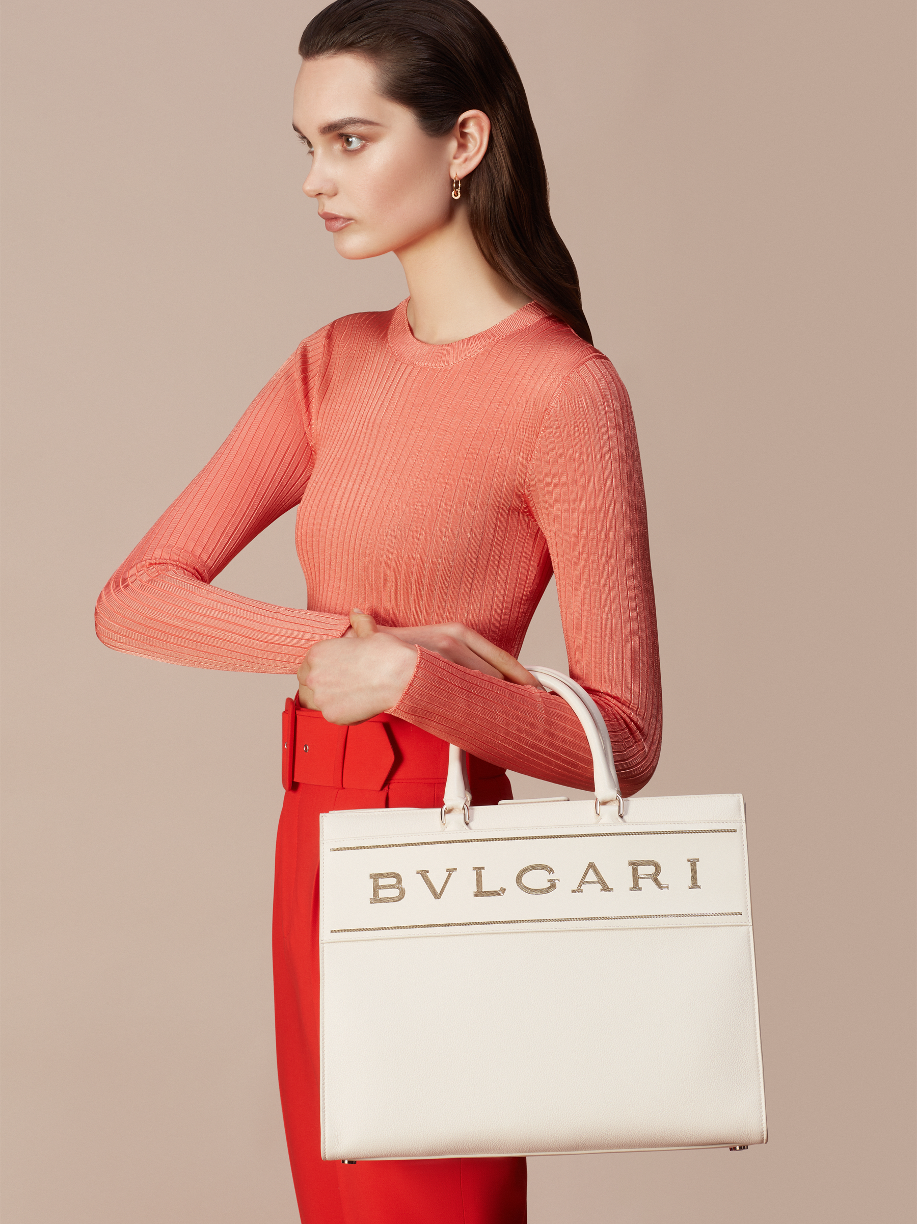 bvlgari logo tote