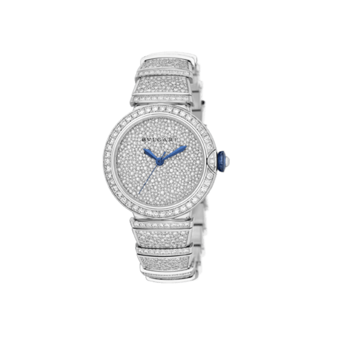 LVCEA watch in 18 kt white gold with brilliant-cut diamond set case and bracelet, and full pavé diamond dial. 102365 image 2