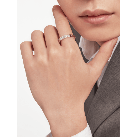 BVLGARI BVLGARI Ring aus 18 Karat Weißgold mit einem Diamanten AN853348 image 2