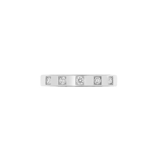 MarryMe系列铂金婚戒，镶嵌5颗钻石 (0.15克拉) AN852593 image 3