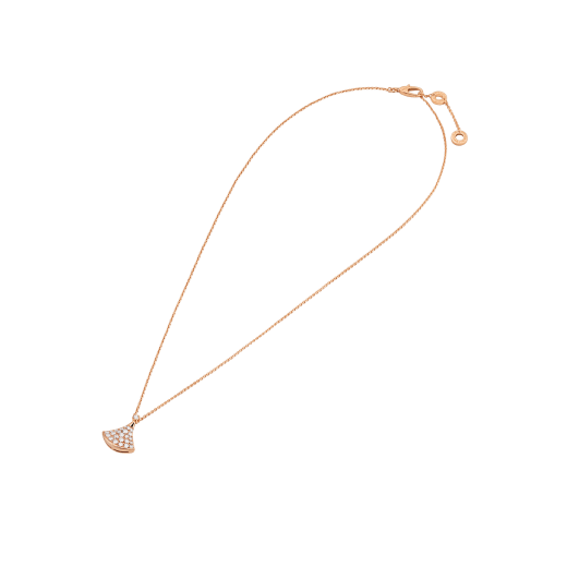 DIVAS' DREAM necklace in 18 kt rose gold crafted with the shimmering elegance of pavé diamonds 351051 image 2