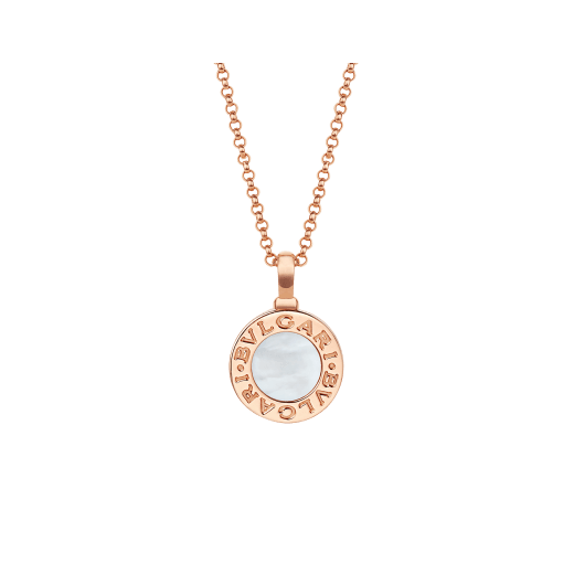 BVLGARI BVLGARI系列18K玫瑰金吊坠项链，镶嵌珍珠母贝，背面可镌刻个性化图案 358376 image 1