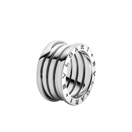 B.zero1 four-band ring in 18 kt white gold. B-zero1-4-bands-AN191026 image 1
