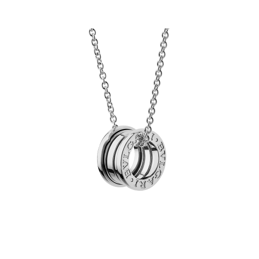 B.zero1 necklace with small round pendant both in 18kt white gold 352815 image 1