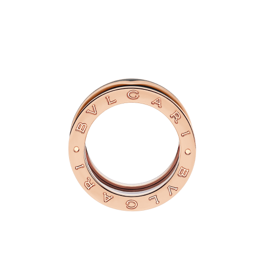 ブラックマットセラミックを使用した18Kピンクゴールド製ビー・ゼロワン 2バンドリング。 AN858853 image 2