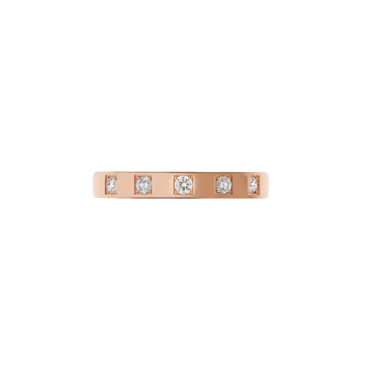 マリー・ミー ウェディング・リング。ダイヤモンド5個を配した18Kピンクゴールド製。 AN858412 image 3