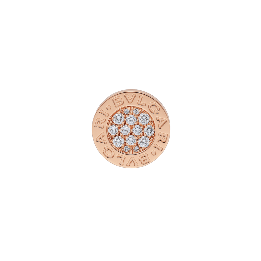 BVLGARI BVLGARI系列单边耳钉，18K玫瑰金材质，饰以密镶钻石 354731 image 1