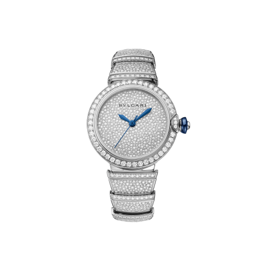 LVCEA watch in 18 kt white gold with brilliant-cut diamond set case and bracelet, and full pavé diamond dial. 102365 image 1
