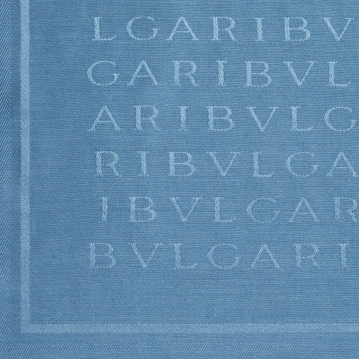 Lettere Maxi stole in fine Niagara sapphire blue silk wool. LETTEREMAXIa image 2