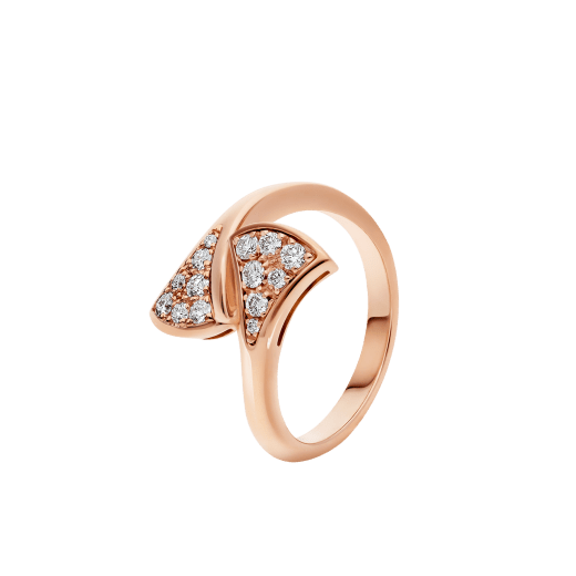 Anello DIVAS' DREAM in oro rosa 18 kt con pavé di diamanti. AN858647 image 1