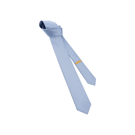 Purple "Color Snake" seven-folds tie in fine jacquard silk. ColorSnake image 1