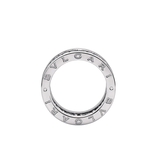 B.zero1 Ring aus 18 Karat Weißgold, an der Spirale ausgefasst mit Diamant-Pavé. AN855552 image 2