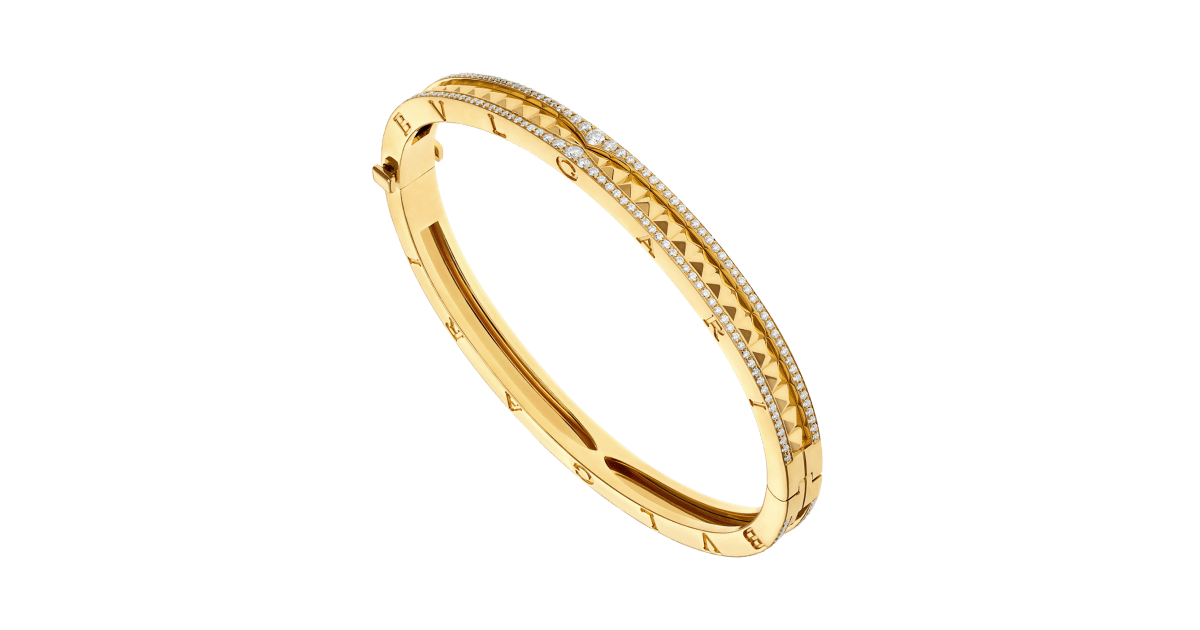 Yellow gold B.zero1 Bracelet with 0.87 ct Diamonds | Bulgari Official 