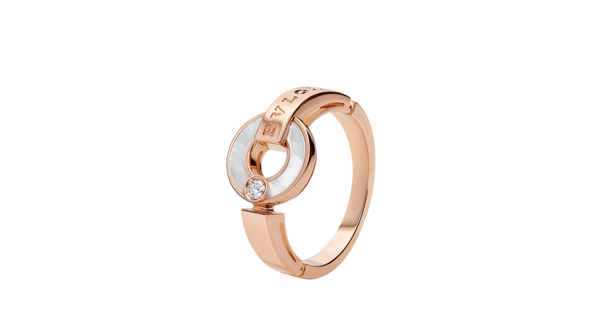 Multicoloured CZ 'love' ring in platinum finish -