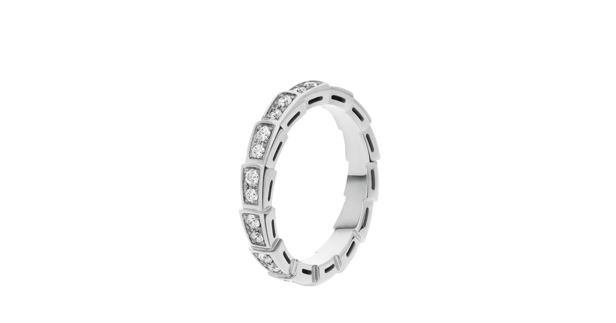 White gold Serpenti Viper Ring with 0.41 ct Diamonds | Bulgari Official  Store