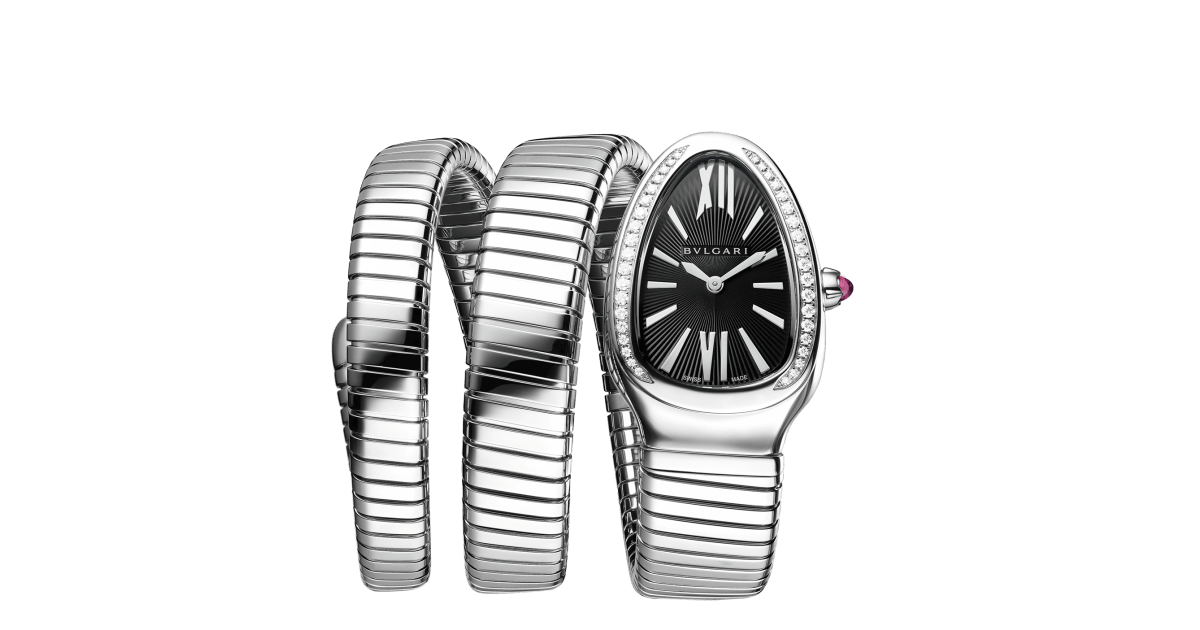 Lee × RE-PURPOSE LECHOPPE Bvlgari Pre-owned Bvlgari Serpenti Tubogas Diamond Black