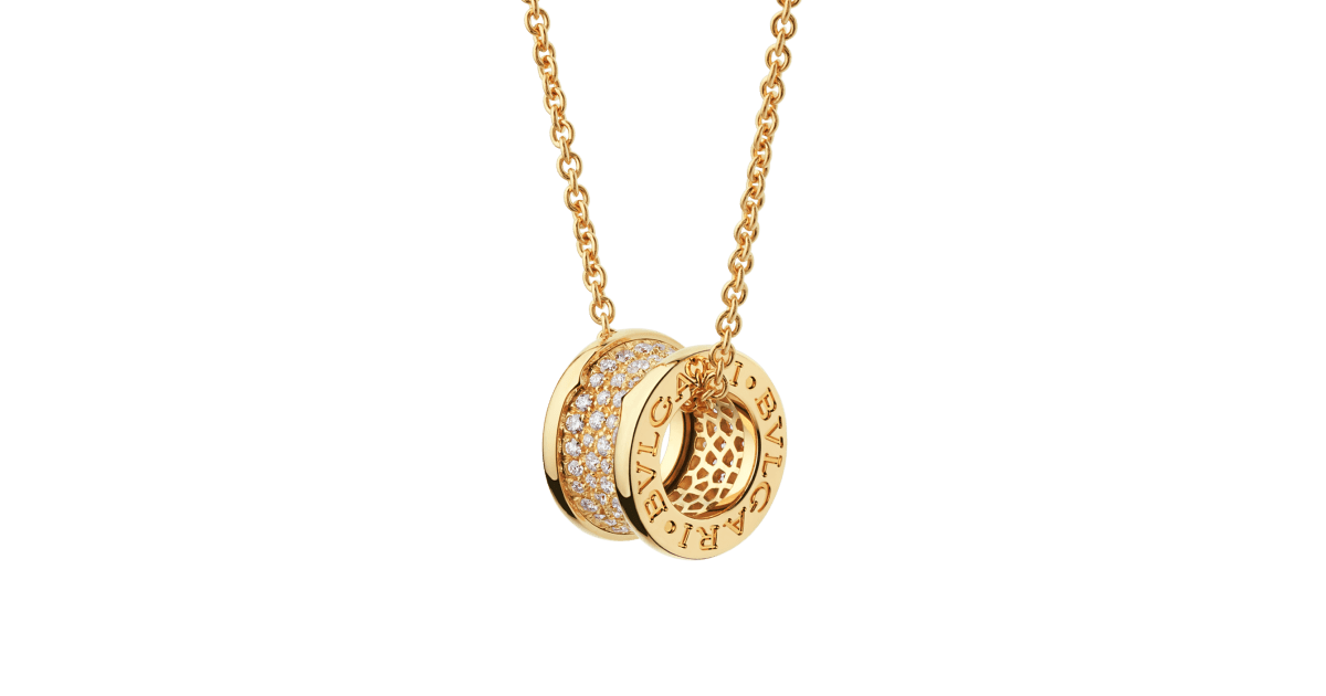 Yellow gold B.zero1 Necklace with 0.87 ct Diamonds Bulgari Official Store