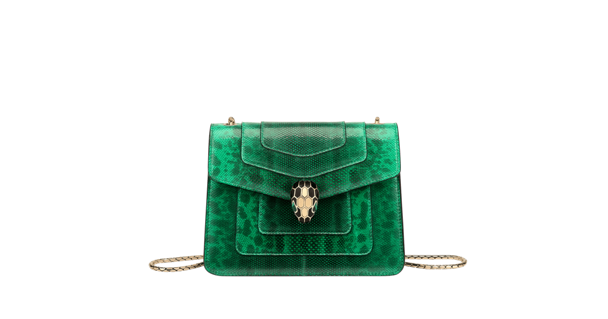Bvlgari serpenti green bag clearance
