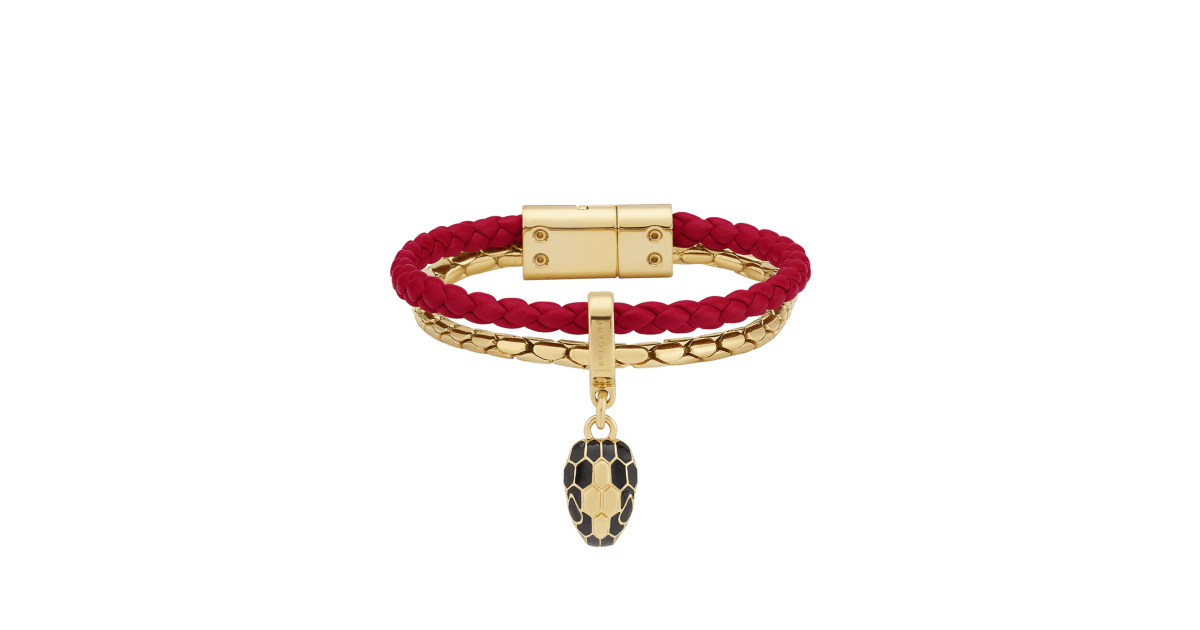 BVLGARI ロゴ入り赤紐ブレスレット 1631776.png