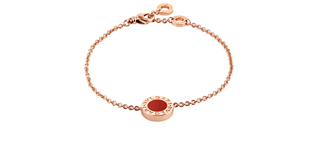 Rose gold BVLGARI BVLGARI Bracelet with Red White Mother of