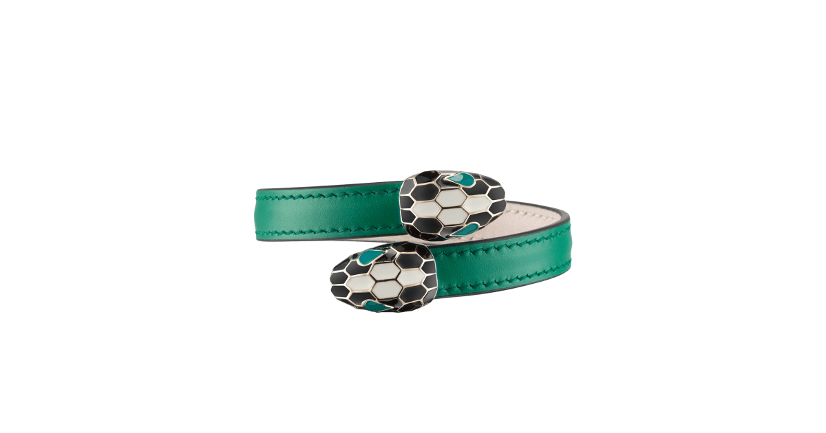Serpenti Forever Leather Bracelet 293818 | Bulgari