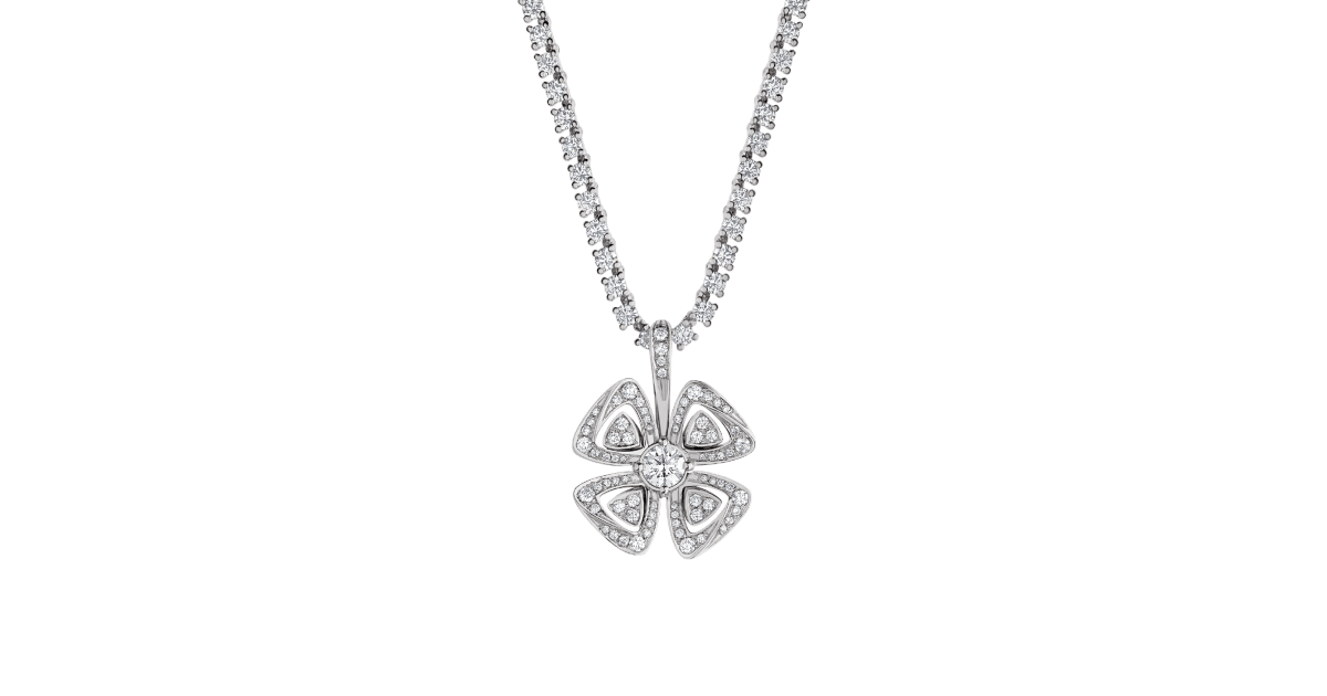 White gold Fiorever Necklace with 5.96 ct Diamonds Bulgari Official Store