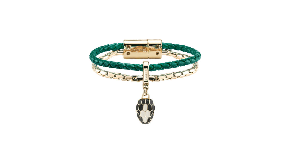 Serpenti Forever Metal Calf leather Bracelet 290633 Bulgari