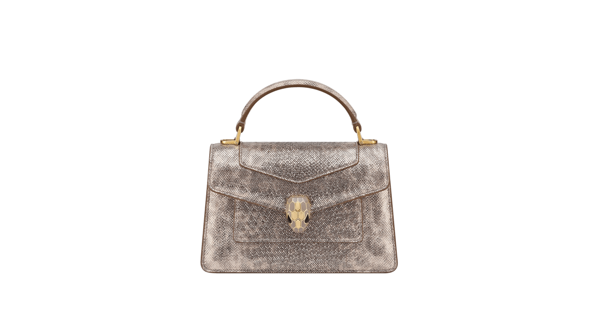 【BVLGARI】 Serpenti Forever Borsa A Mano Piccola バッグ Serpenti Forever Mini Top Handle Bag Calf Leather 293686
