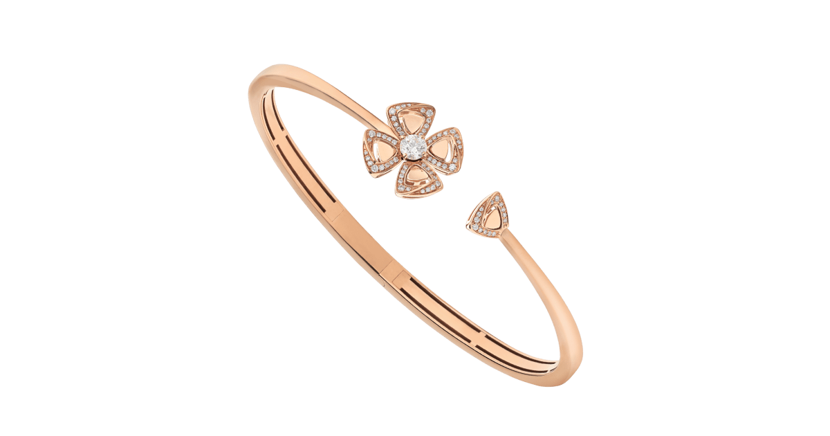 Rose gold Fiorever Bracelet with 0.37 ct Diamonds Bulgari Official Store