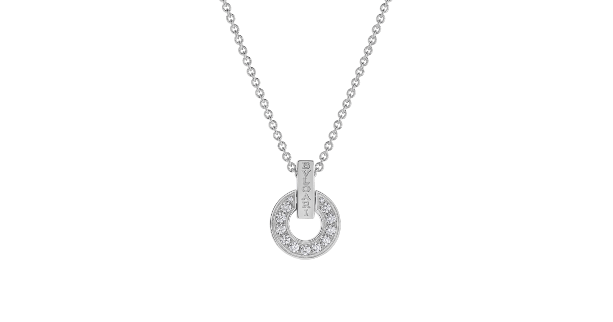 White gold BVLGARI BVLGARI Necklace White with 0.37 ct