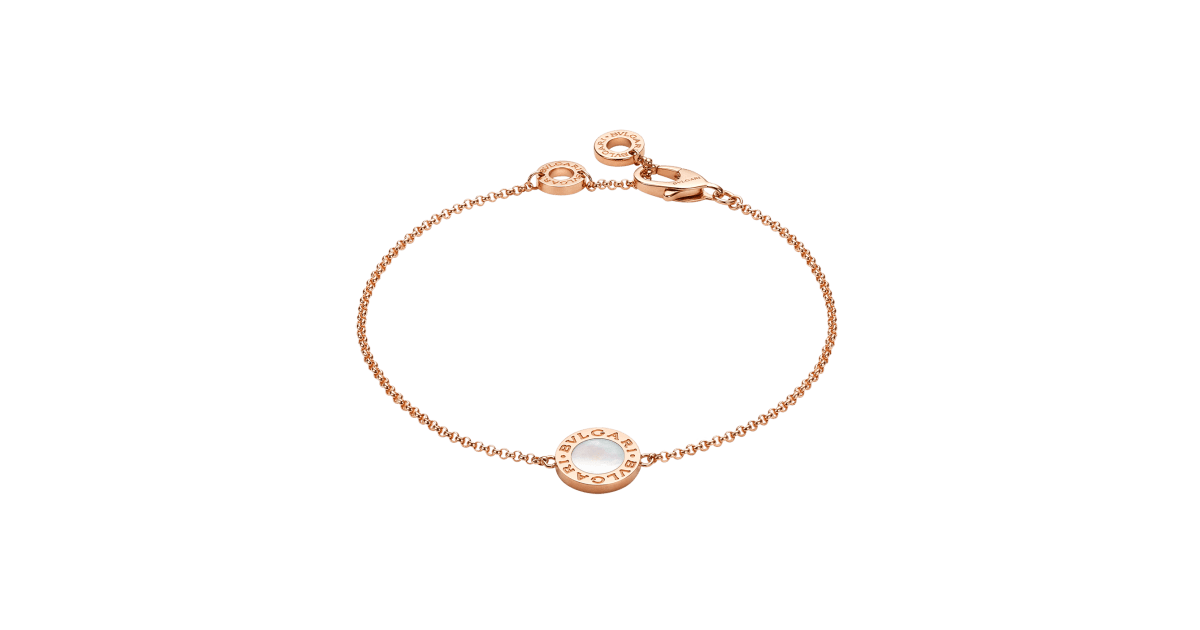 Rose gold BVLGARI BVLGARI Bracelet with White Mother of Pearl | Bulgari ...