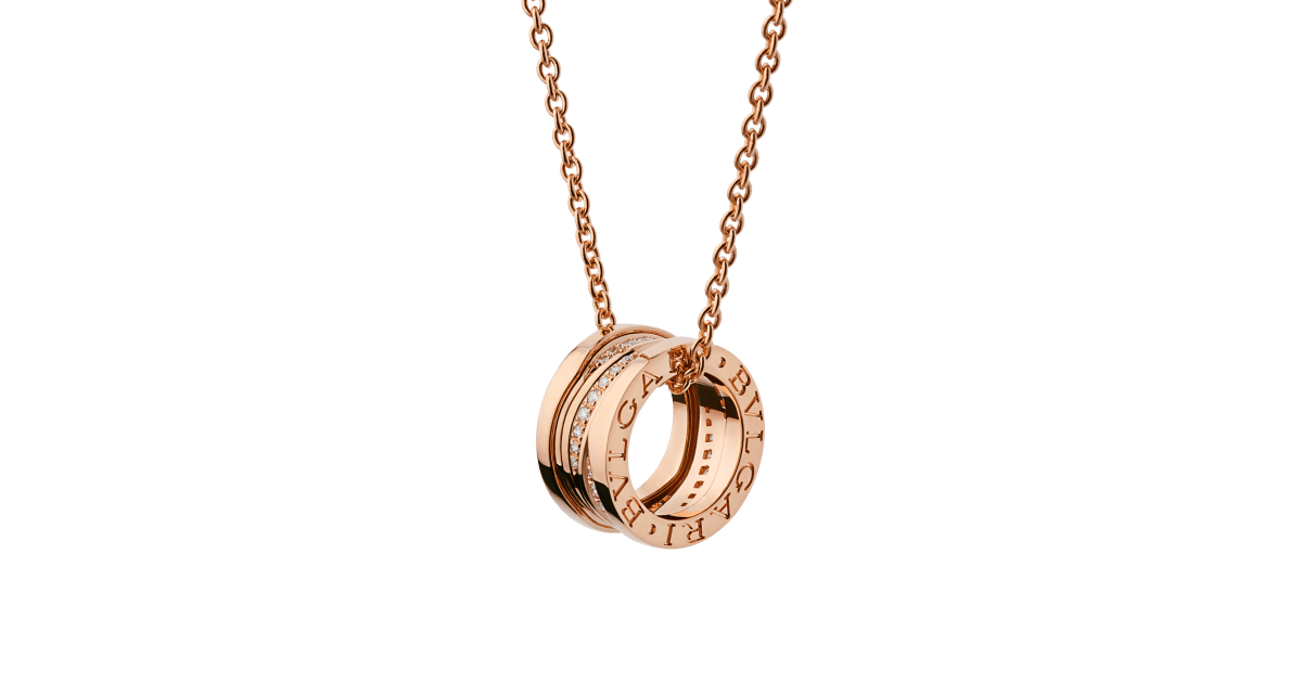 Rose gold B.zero1 Necklace with 0.19 ct Diamonds | Bulgari Official Store