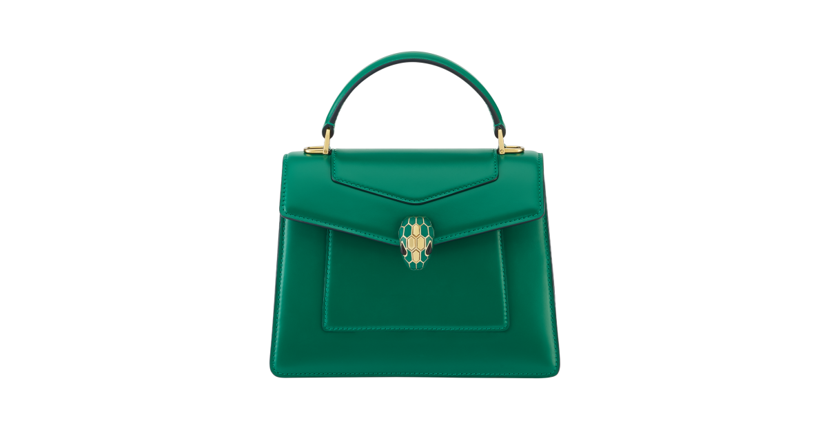 新品未使用　BVLGARI 箱付　正規品レザー　希少　おしゃれ　セレブ Serpenti Forever Medium Top Handle Bag 295423 | Bulgari