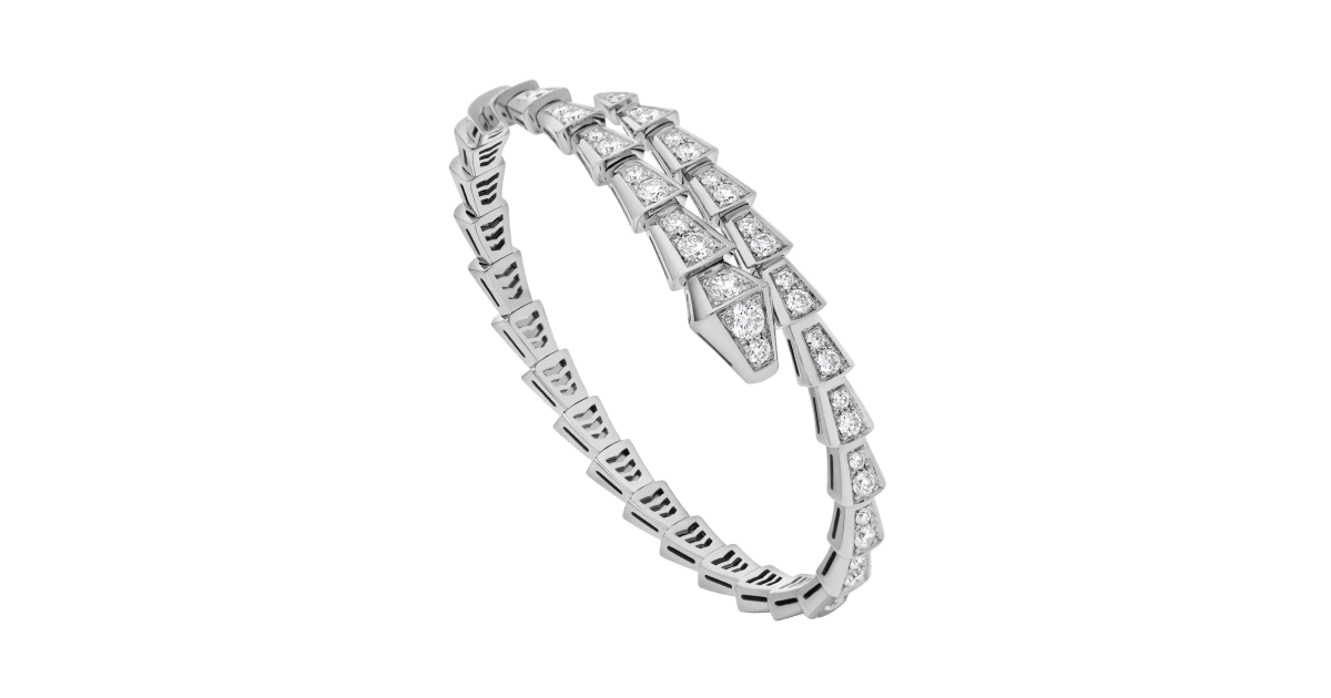 White gold Serpenti Viper Bracelet with 2.8 ct Diamonds | Bulgari Official Store