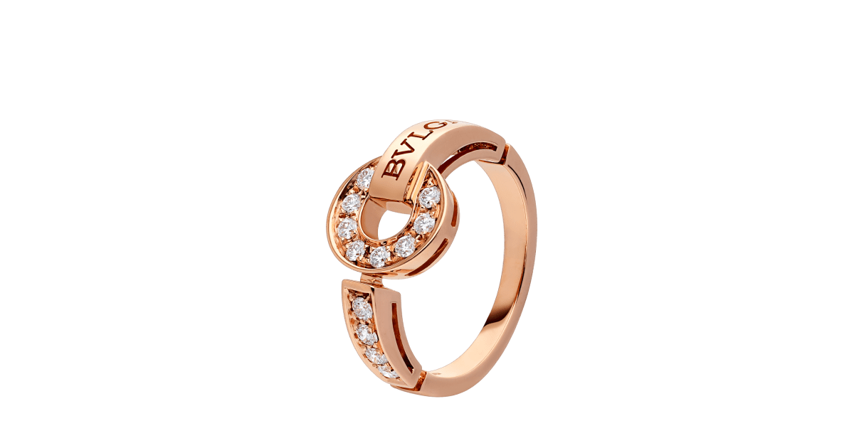 誕生日プレゼント BVLGARI gold Rose BVLGARI Diamonds ct 0.28 with Ring リング(指輪)