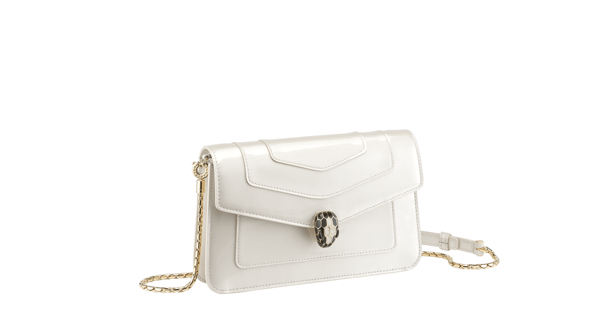 Serpenti Forever Chain on Wallet Bag in Patent Calfskin @shopluxeitems  Price: 1600 AUD (Payment Plan Available) Colour:…