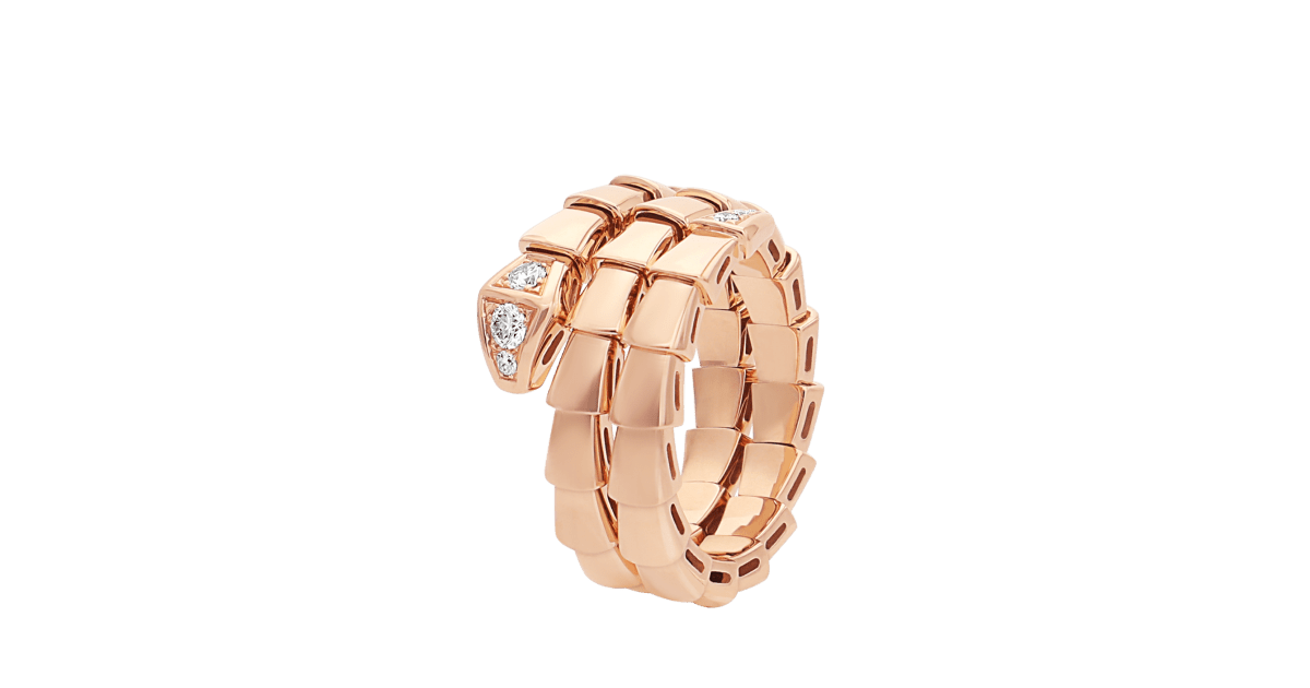 Bvlgari BVLGARI Serpenti Ring 18K Pink Gold 750 size56 7.25 US 90165206 