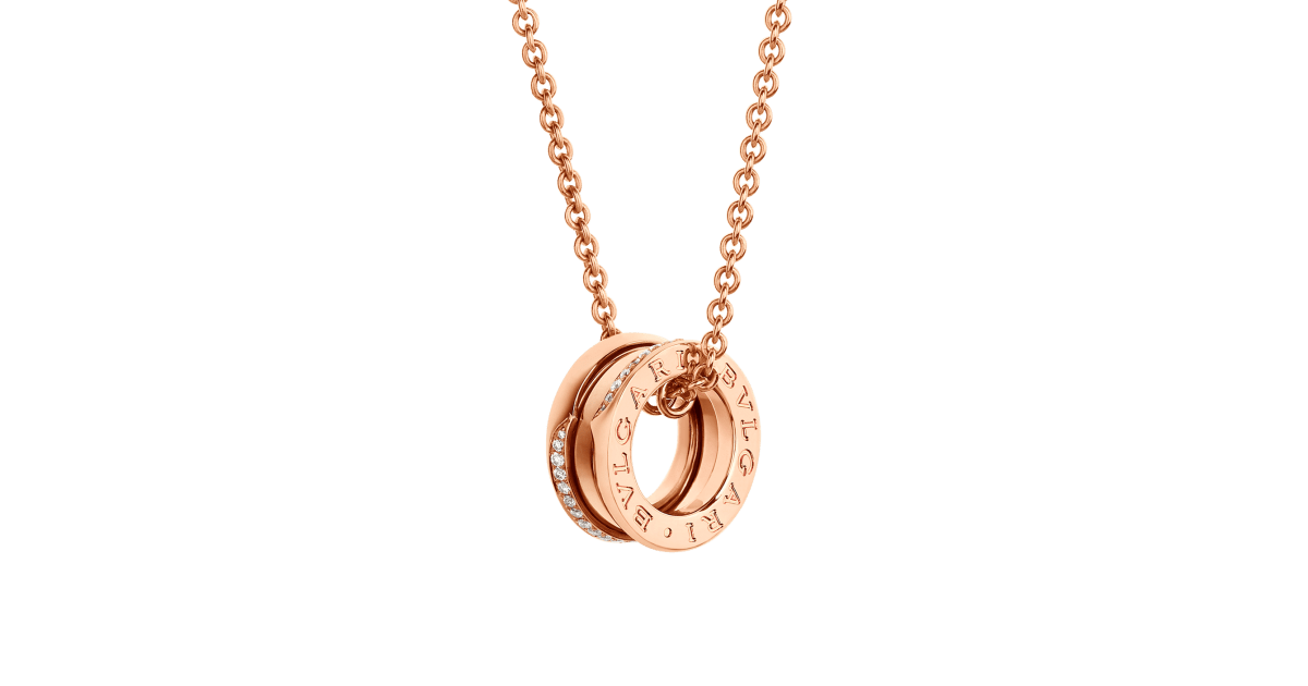 Rose gold B.zero1 Necklace with 0.14 ct Diamonds | Bulgari Official Store