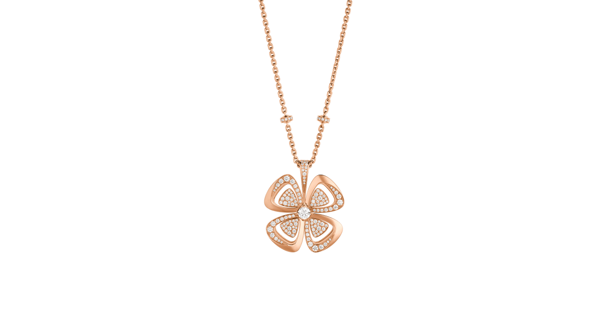 Rose gold Fiorever Necklace with 4.25 ct Diamonds | Bulgari Official Store