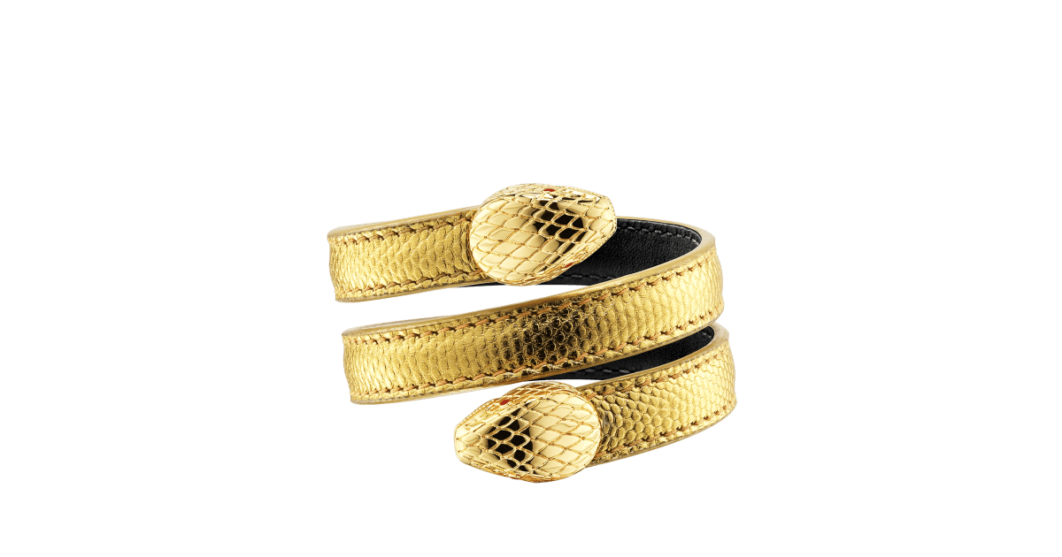 Bvlgari leather snake bracelet online