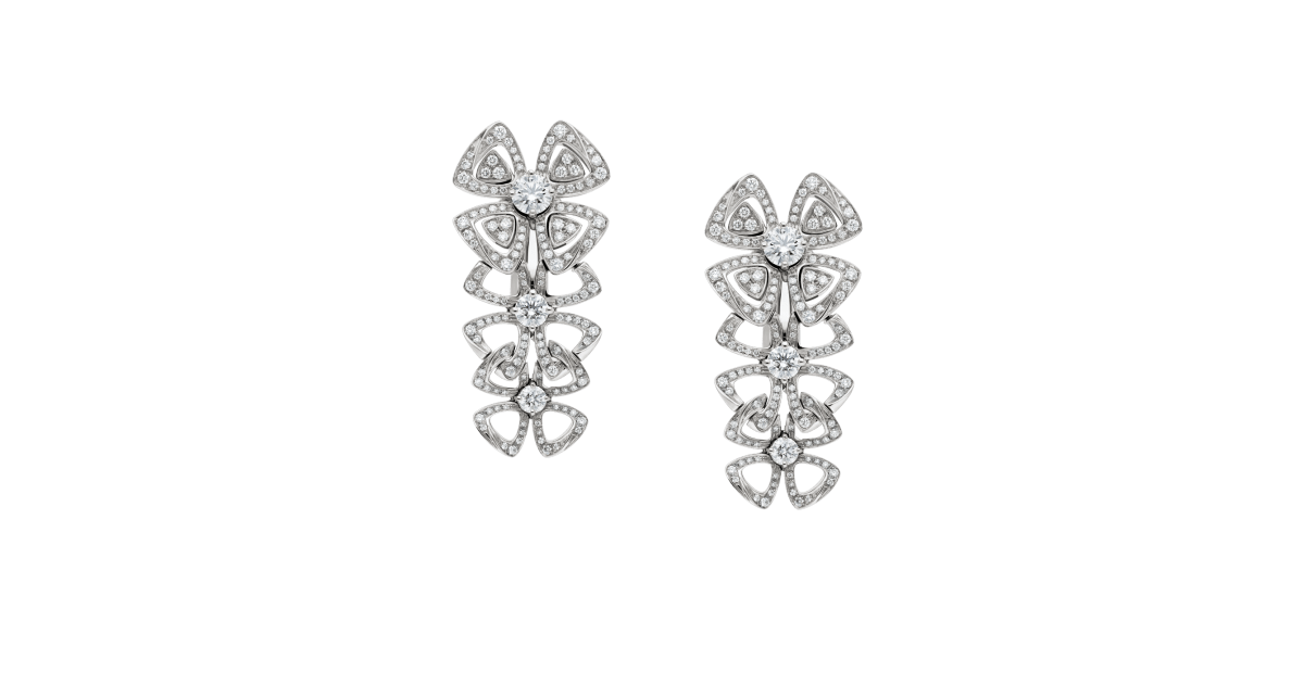 White gold Fiorever Earrings with 2.07 ct Diamonds | Bulgari Official Store