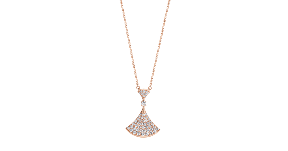 Rose gold DIVAS DREAM Necklace with 0.93 ct Diamonds Bulgari Official Store