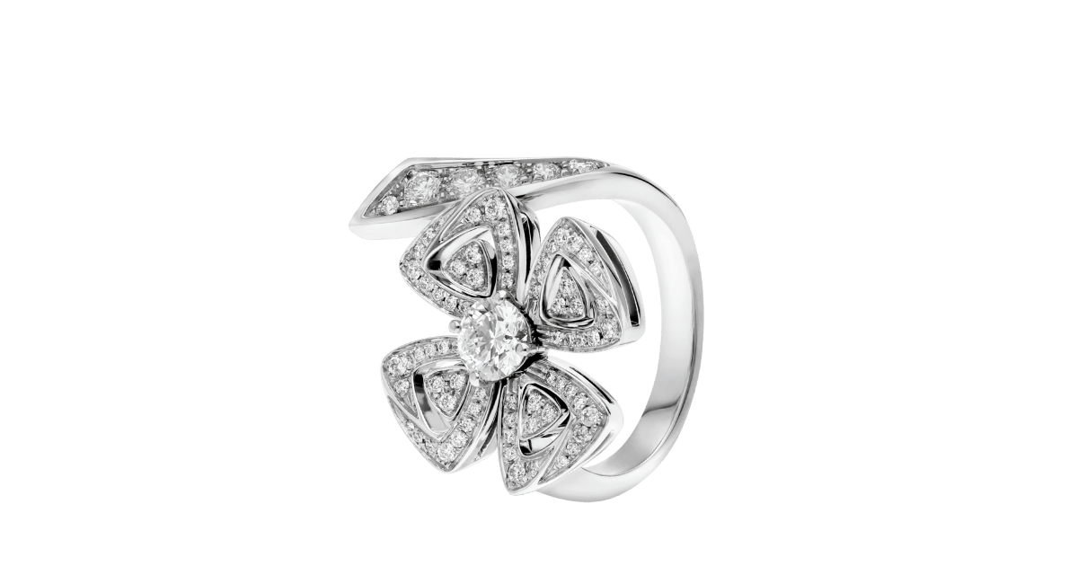 White gold Fiorever Ring with 0.67 ct Diamonds | Bulgari Official Store