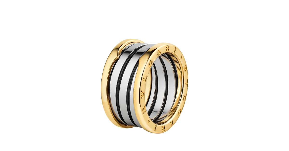 B.zero1 Gold & Steel Ring 362707 | Bulgari