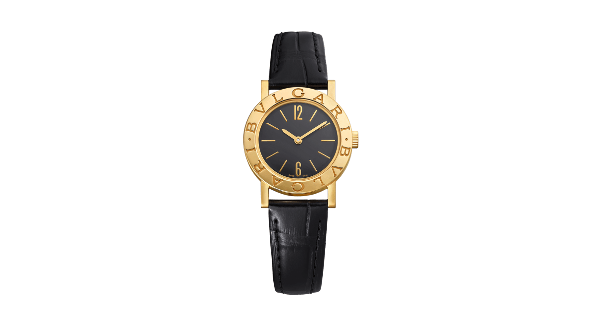 Bvlgari watch shop black and gold