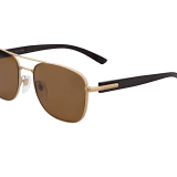 BVLGARI BVLGARI rectangular metal sunglasses with metal double bridge and carbon fibre arms. 903916 image 1
