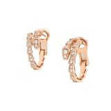 Serpenti Viper 18 kt rose gold earrings set with pavé diamonds 358361 image 2
