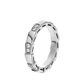 Serpenti Viper Band-Ring aus 18 Karat Weißgold, halb ausgefasst mit Diamanten. AN857898 image 1