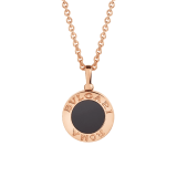 BVLGARI BVLGARI necklace with 18 kt rose gold chain and 18 kt rose gold pendant set with onyx and pavé diamonds 350815 image 3