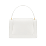 "Alexander Wang x Bvlgari" belt bag in smooth white calf leather. New double Serpenti head closure in antique gold-plated brass with tempting red enamel eyes. 288739 image 3
